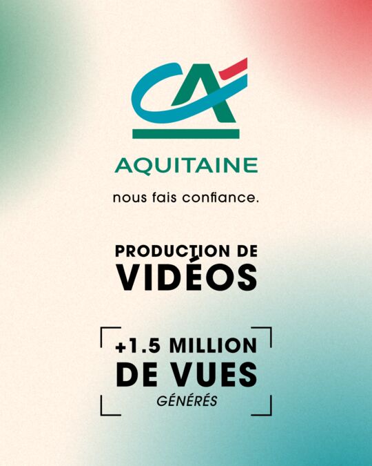 Post cas client : Crédit Agricole d’Aquitaine, +1,5 million de vues